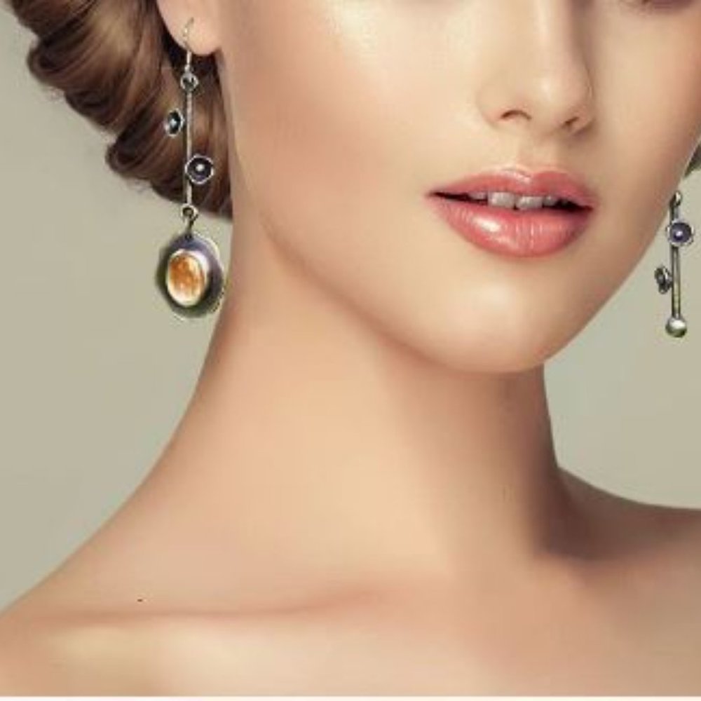 #178 Boho Vintage Flower Drop Earrings